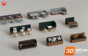Cafe Furniture Skp Files 